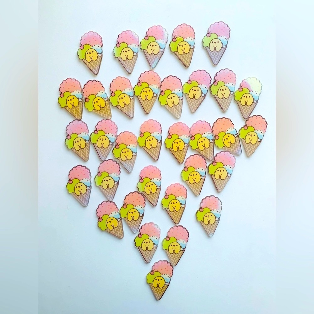Ice Cream Plastic Charms